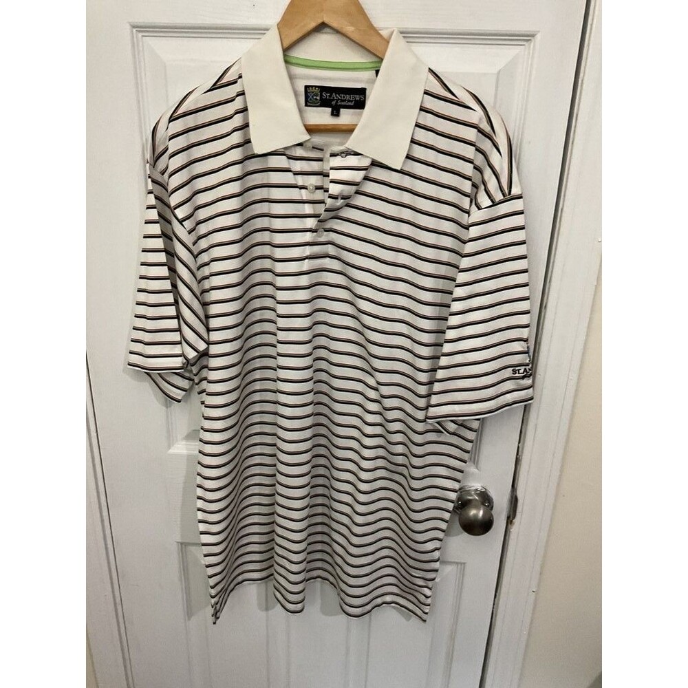St. Andrews of Scotland Striped Polo Shirt
